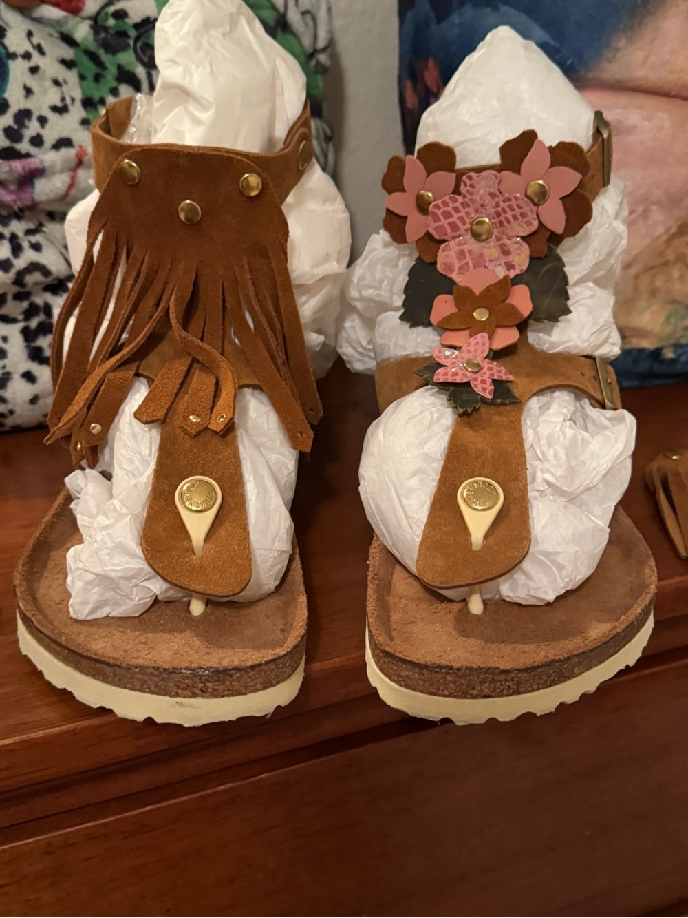 Birkenstock Floral and Tassel Gladiators New 41 - Picture 3 of 6